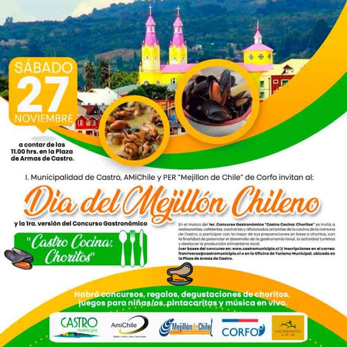 AmiChile, Municipalidad de Castro y Programa Estratégico de Corfo Los Lagos invitan a participar de una nueva versión del “Día del Mejillón Chileno”