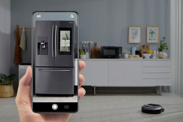 Nueva aplicación de realidad aumentada de Samsung permite visualizar cómo quedaría un producto de línea blanca en tu hogar