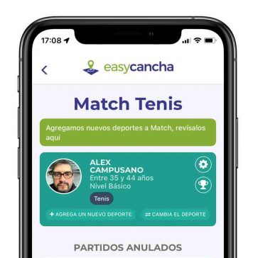 Match Perfecto: la aplicación estilo Tinder para encontrar el mejor rival deportivo