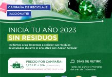 Acción Circular lanza su 1° Campaña de recuperación de reciclaje “¡Acciónate! Inicia tu año 2023 sin residuos”