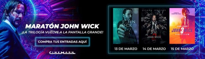 Maratón John Wick ¡La trilogía vuelve a Cinemark!