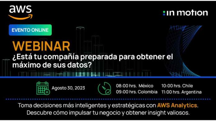 In Motion y su partner Amazon Web Service organizan webinar que permitirá conocer el verdadero impacto de la analítica de datos 