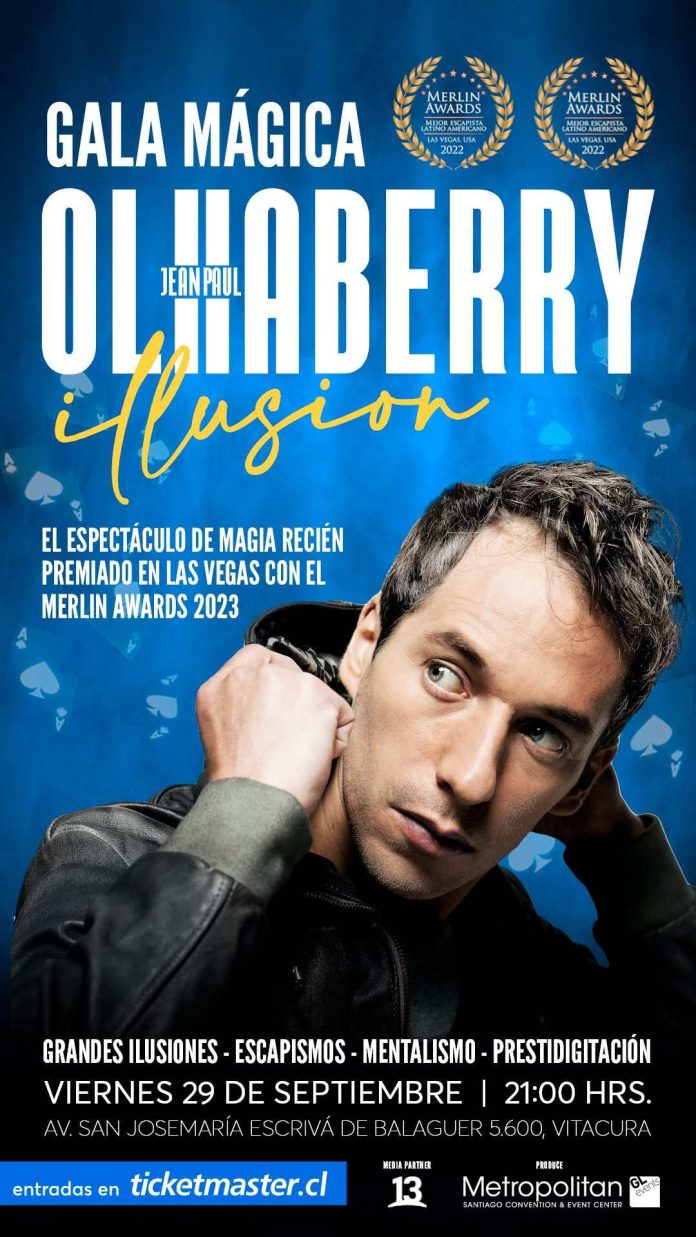 Jean Paul Olhaberry Ganador del espectáculo revelación del año en los premios “Oscar de la Magia 2023” llega a Chile