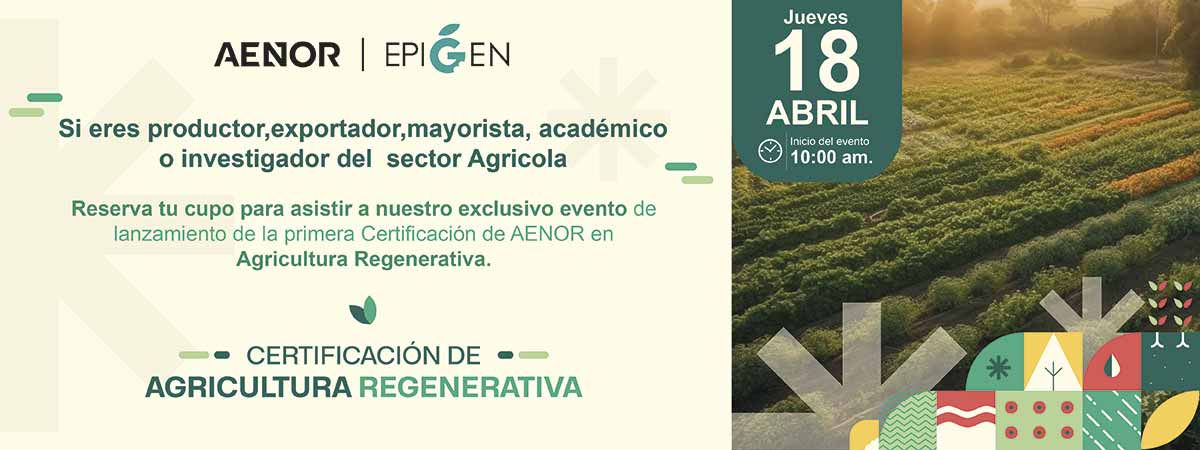 AENOR certificación agricultura regenerativa