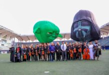 Globos aerostáticos de Yoda y Darth Vader se tomaron el Estadio Bicentenario de La Florida