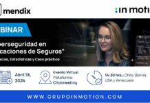 Webinar organizado por In Motion y Mendix abordará ciberseguridad en aplicaciones de seguros