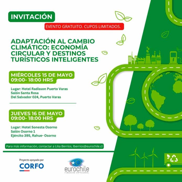 Eurochile y Corfo convocan a Pymes de la Región de Los Lagos a participar en Evento Masivo con enfoque en Cambio Climático