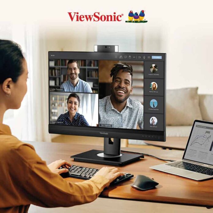 ViewSonic presenta monitores premium con cámara web emergente para videoconferencia