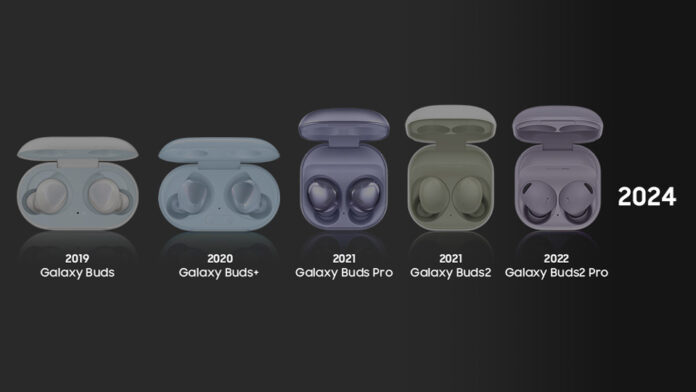 Esta es la evolución que la serie Galaxy Buds de Samsung ha tenido con los años