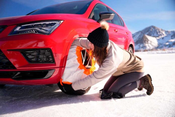 Ojo con las cadenas textiles para la nieve: Su uso sólo está recomendado para caminos pavimentados con nieve o hielo