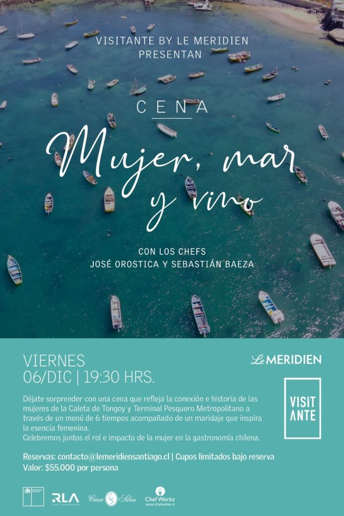 Invitan a cena denominada “Mujer, Mar y Vino”