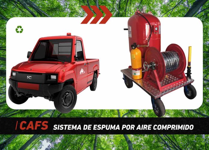 Cafs: sistema de espuma para combatir incendios en primera fase. A33, cafs pir300-x, cafs-pir200-x