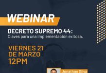 Invitan a Webinar Decreto Supremo 44: Claves para una implementación exitosa