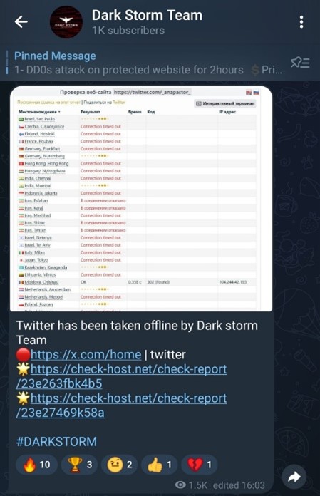 The Dark Storm Team resurge Telegram