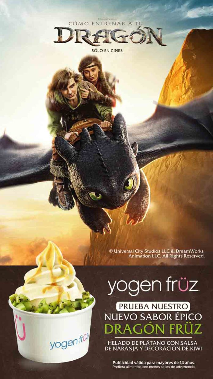 ¡Llega a Chile el esperado remake live action de “Cómo Entrenar a tu Dragón”! Y Yogen Früz lo celebra  lanzando un nuevo sabor épico: Dragon Früz