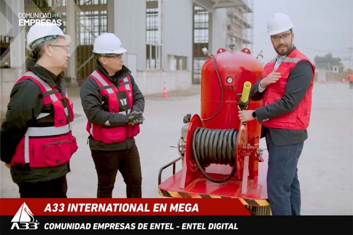 CAFS, líder en la Seguridad Anti-Incendios. Sistema único en Chile, desarrollado por A33 International, llega a las pantallas de Mega, por su alta innovación y de la mano de su Partner tecnológico Entel.