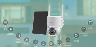 Llegó la Cámara PTZ con panel solar Wi-Fi para exteriores de Nexxt Home