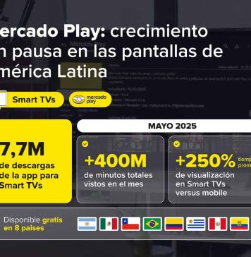 Mercado Play consolida su liderazgo regional en streaming gratuito, con más de 7,7 millones de descargas en Smart TVs en solo 3 meses