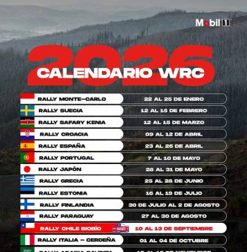 WRC Rally Chile Biobío 2026 se realizaría del 10 al 13 de septiembre CHILE ES CONFIRMADO EN CALENDARIO 2026 DEL CAMPEONATO MUNDIAL DE RALLY