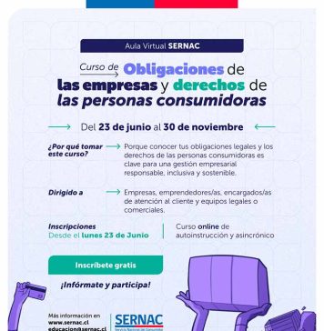 curso gratuito SERNAC Obligaciones de las empresas y derechos de las personas