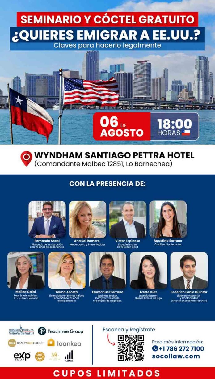 Bufete norteamericano ofrece seminario gratis en Santiago para resolver dudas