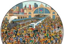 Mall Arauco Estación transforma la historia de Chile en un "¿Dónde está Wally?" gigante