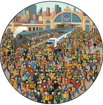Mall Arauco Estación transforma la historia de Chile en un "¿Dónde está Wally?" gigante
