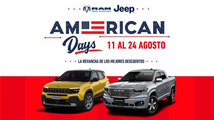 Últimos días para aprovechar los American Days de Jeep y RAM con descuentos de hasta 26% y bonos de hasta $9 millones