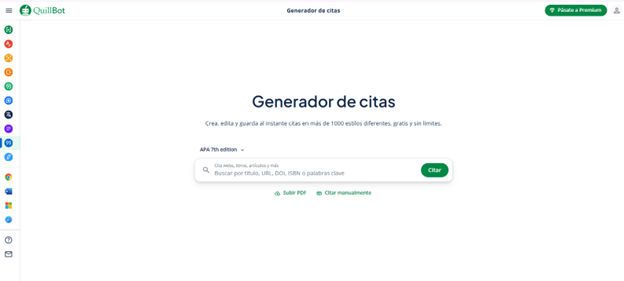 Generador de citas de QuillBot para referencias adecuadas. Herramientas inteligentes que facilitan la escritura a estudiantes y profesionales, Herramientas que facilitan la escritura