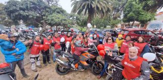 Motoqueros solidarios y artistas urbanos se unieron en apoyo a la colecta nacional de Fundación Nuestros Hijos