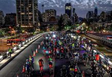 CicloRecreoVía Nocturna se tiñe de rosa e invita a pedalear, caminar y patinar por la concientización del cáncer de mama