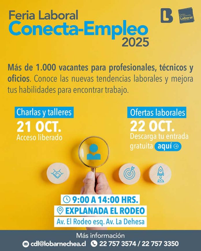 Lo Barnechea abre más de 1.800 vacantes en Feria Laboral “Conecta Empleo”