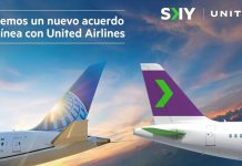 SKY firma acuerdo interlineal con estadounidense United Airlines