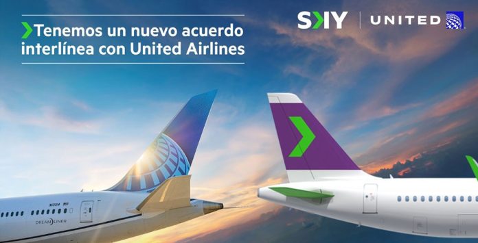 SKY firma acuerdo interlineal con estadounidense United Airlines