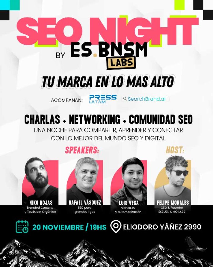 SEO Night Santiago 2025: Reunirá a líderes del SEO y el posicionamiento orgánico SEO Night Santiago 2025: Reunirá a líderes del SEO y el posicionamiento orgánico