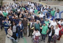 Comunidad de Loncura y trabajadores de GNL Quintero renuevan tradicional Centro Cívico en jornada de voluntariado