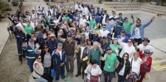 Comunidad de Loncura y trabajadores de GNL Quintero renuevan tradicional Centro Cívico en jornada de voluntariado