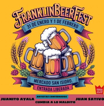 Franklin Beer Fest llega al Persa Víctor Manuel con cerveza artesanal, música en vivo y entrada liberada