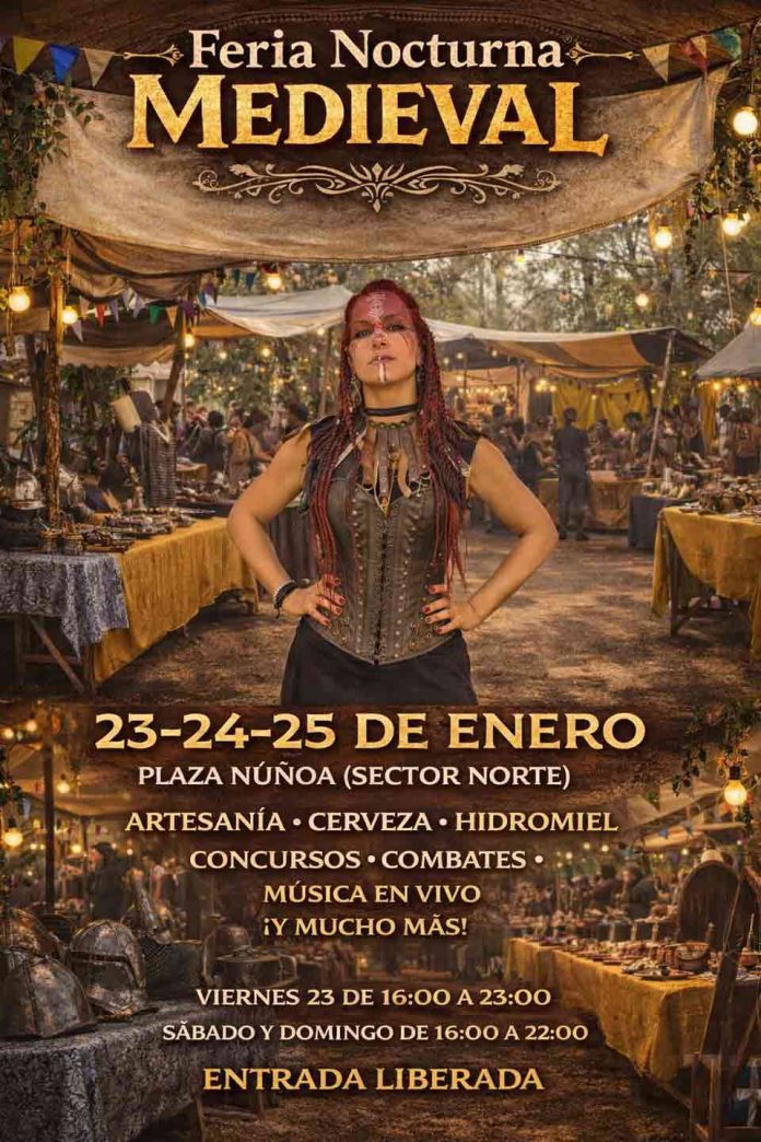 Plaza Ñuñoa se transforma en un escenario medieval con Feria Nocturna para toda la familia