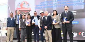 Boetsch recibe conmemoración oficial del Día del Trabajador de la Construcción en obra en Cerrillos