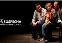 Compañía de Teatro UNIACC presenta “Por sospecha” en función abierta al público en el Centro Cultural de Carabineros.