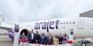 Arajet recibe de Boeing avión número 15 en Seattle bautizado “Isla Catalina”