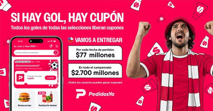 PedidosYa Si hay gol, hay cupón PedidosYa celebra la fiesta del fútbol entregando $2.700 millones de pesos con una campaña inédita:
