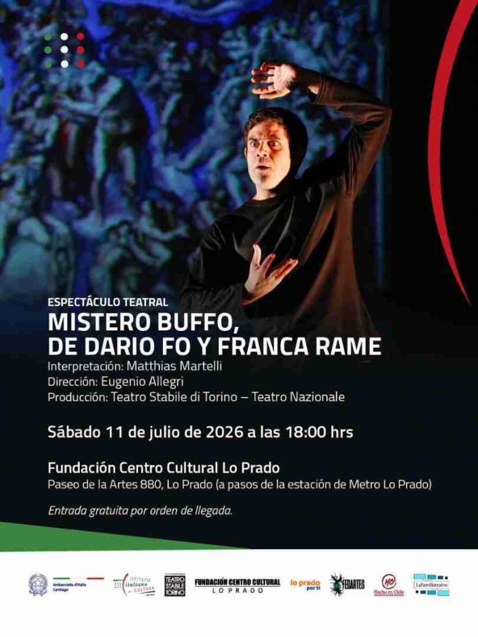Chile e Italia fortalecen su intercambio cultural con la llegada de Mistero Buffo, la obra maestra de Dario Fo