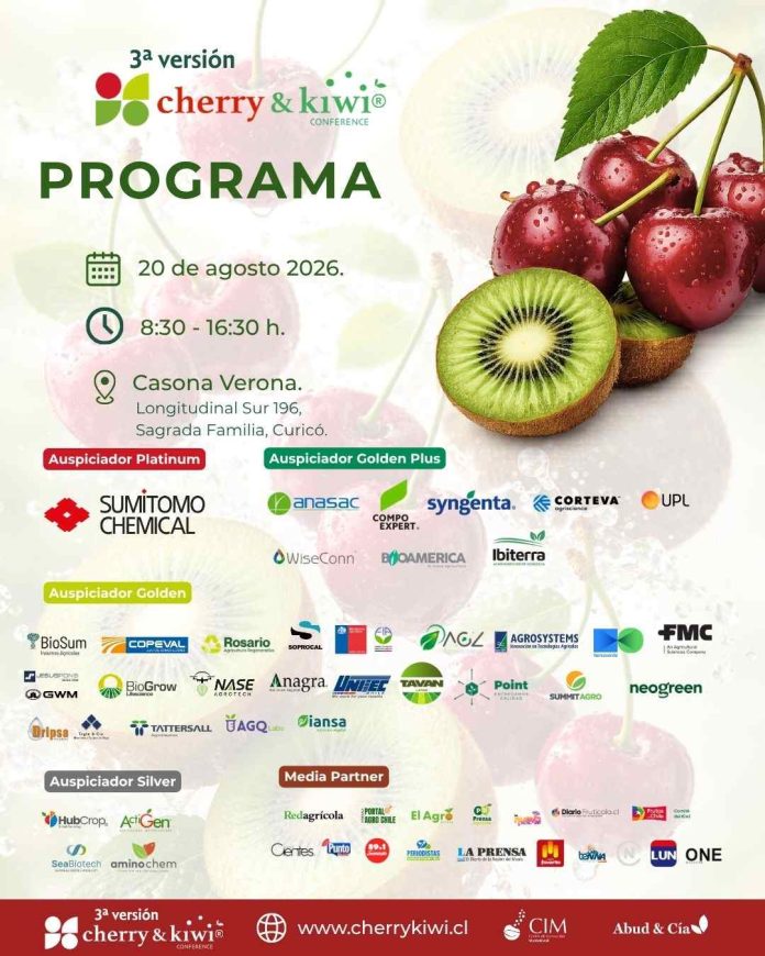 Cherry & KIwi Conference 2026 Cherry & Kiwi Conference 2026: conocimiento, innovación y nuevas decisiones para el futuro de la fruticultura