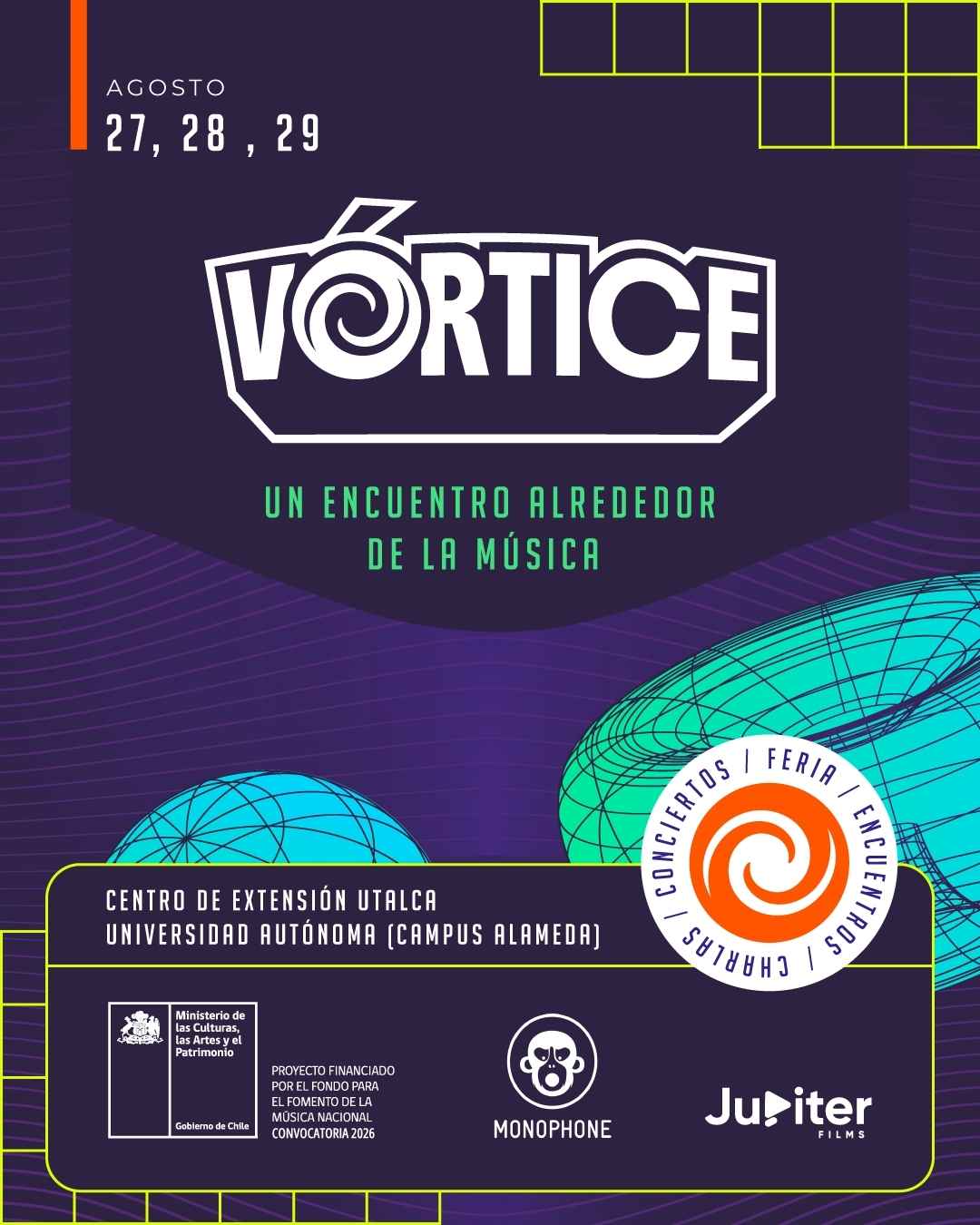 Festival Vórtice llega a Talca con conciertos, feria y charlas en torno a la música