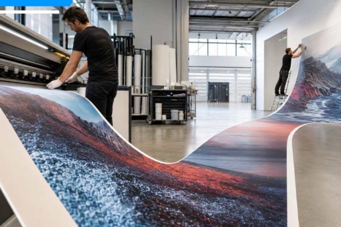 Fotografía en gran formato de elemento decorativo a la experiencia en espacios urbarafínos