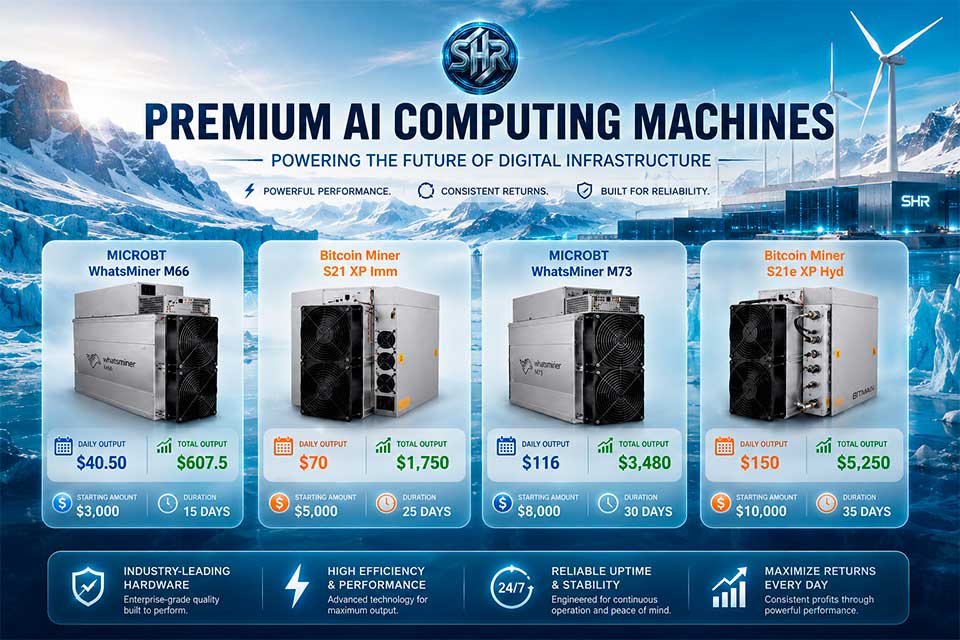 SHR Miner ha lanzado un servicio gratuito de minería en la nube para poseedores de BTC, XRP y ETH. SHR Miner has launched a free cloud mining service for holders of BTC, XRP,  and ETH, offering daily earnings of $10,700 or more