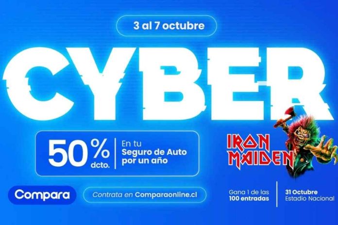 Iron Maiden al Cyber: hasta 50% de descuento en seguros de auto y 100 entradas al concierto